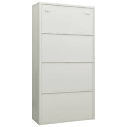 Berkfield Home Locker Cabinet Light Grey 90x40x180 cm Steel - Size: 90 x 40 x 180 cm - thumbnail 4