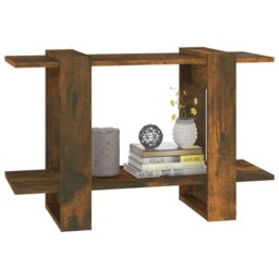 Berkfield Home Book Cabinet/Room Divider Smoked Oak 80x30x51 cm in Brown - Size: 80 x 30 x 51 cm - thumbnail 4
