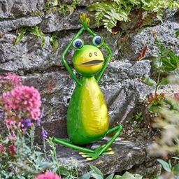 Marco Paul Yoga Frog Garden Ornament in Green - thumbnail 3