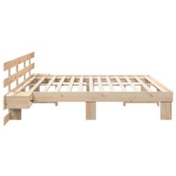 Berkfield Home Modern with Drawer Brown 200 x 200 cm Solid pine wood in Beige - thumbnail 6