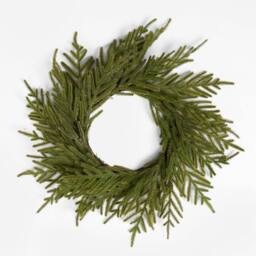 OHS Christmas Fir Greenery Artificial Wreath Foliage Festive Home Decor in Green - thumbnail 2