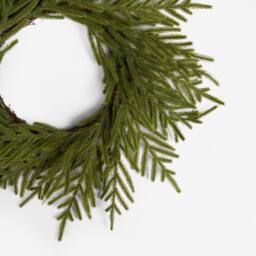 OHS Christmas Fir Greenery Artificial Wreath Foliage Festive Home Decor in Green - thumbnail 3