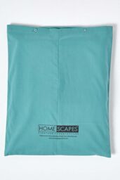 Homescapes Egyptian Cotton Fitted Sheet 12 inch 200 Thread Count in Teal - Size: Single Fitted - thumbnail 5