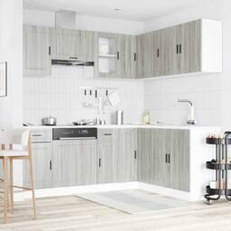 Berkfield Home 11 Piece Kitchen Cabinet Set Porto Grey Sonoma Engineered Wood - thumbnail 3