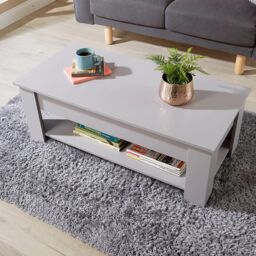 Home Source Lift Up Coffee Table With Storage Shelf Living Room Home Orlando in Grey - thumbnail 6