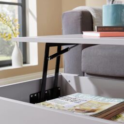 Home Source Lift Up Coffee Table With Storage Shelf Living Room Home Orlando in Grey - thumbnail 8