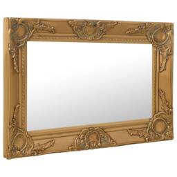 Berkfield Home Wall Mirror Baroque Style 60x40 cm Gold - thumbnail 3