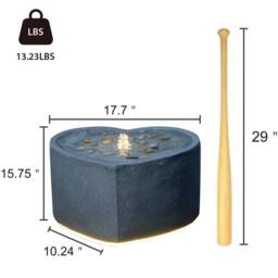 Bumilgar Elegant Water Fountain 28cm Love Shape with LED Lights Grey - thumbnail 2