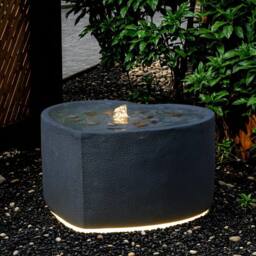 Bumilgar Elegant Water Fountain 28cm Love Shape with LED Lights Grey - thumbnail 9