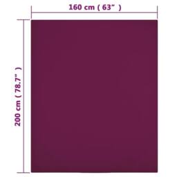 Berkfield Home Jersey Fitted Sheets 2 pcs Bordeaux 160x200 cm Cotton in Burgundy - thumbnail 4