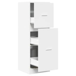 Berkfield Home Apothecary Cabinet White 40x41x118 cm Engineered Wood - Size: 40 x 41 x 118 cm - thumbnail 1