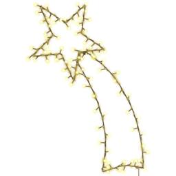 Berkfield Home Christmas Lights Shooting Star Silhouette 115 LEDs Warm White in Black
