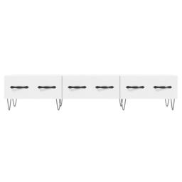 Berkfield Home TV Cabinet White 150x36x30 cm Engineered Wood - Size: 150 x 36 x 30 cm - thumbnail 5