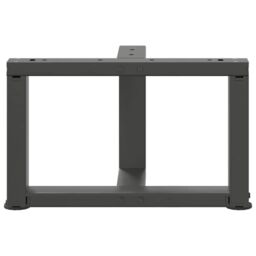Berkfield Home Coffee Table Legs T-Shaped¬†2 pcs Anthracite 40x25x(30-31) cm Steel in Black - thumbnail 6