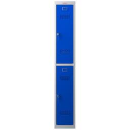Phoenix Safe Company Personal Locker Grey Body/Blue Doors with Key Locks, PL1230GBK - Size: 180 cm x 100 cm - thumbnail 3