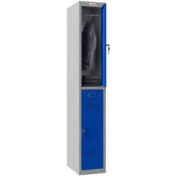 Phoenix Safe Company Personal Locker Grey Body/Blue Doors with Key Locks, PL1230GBK - Size: 180 cm x 100 cm - thumbnail 2