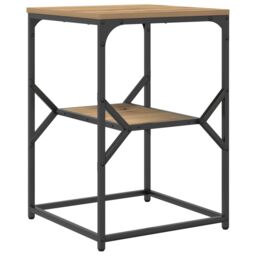 Berkfield Home Side Table Artisan Oak 41x40x60 cm Engineered Wood in Brown - Size: 41 x 40 x 60 cm - thumbnail 5