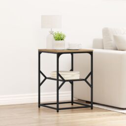 Berkfield Home Side Table Artisan Oak 41x40x60 cm Engineered Wood in Brown - Size: 41 x 40 x 60 cm