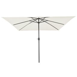 Berkfield Home Square Garden Parasol 295x245 cm Sand White - thumbnail 2