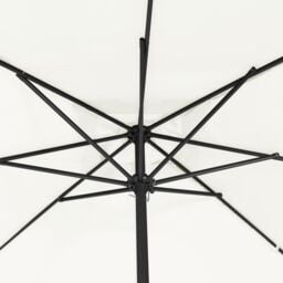 Berkfield Home Square Garden Parasol 295x245 cm Sand White - thumbnail 4