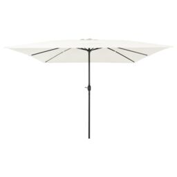 Berkfield Home Square Garden Parasol 295x245 cm Sand White - thumbnail 1