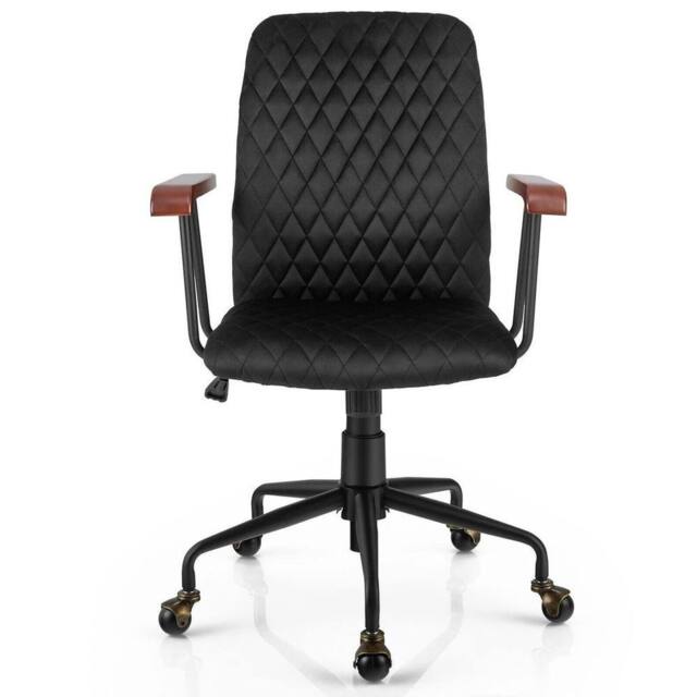 Kelvenix Velvet Office Chair Ergonomic in Black - Size: 0.6m2 - image 1