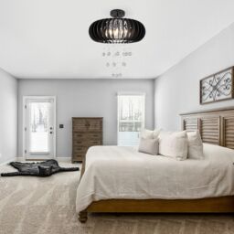 Garwarm 6 Light Wood Caged Crystal Dimmable Chandelier in Black - thumbnail 4