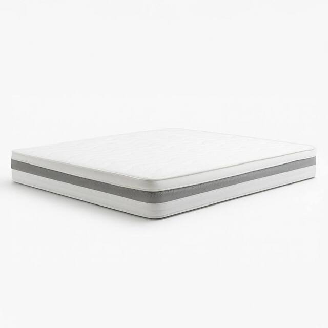 The White Stone Waterfoam Mattress, Breathable & Hypoallergenic 20cm in White - Size: Small Double - image 1