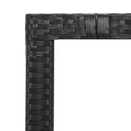 Berkfield Home 3 Piece Garden Dining Set Black Poly Rattan&Solid Wood Acacia - thumbnail 8