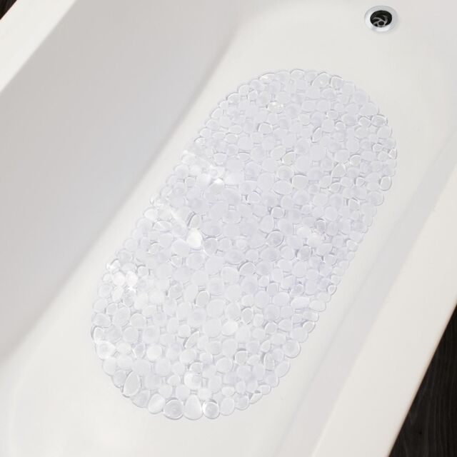 OHS PVC Shower Mat Non-Slip Bathroom Accessories Anti Mould Mats in Clear - image 1