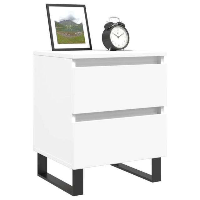Berkfield Home Elegant Bedside Cabinets 2 pcs White 40x35x50 cm Engineered Wood - Size: 40 x 35 x 50 cm - image 1