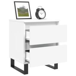 Berkfield Home Elegant Bedside Cabinets 2 pcs White 40x35x50 cm Engineered Wood - Size: 40 x 35 x 50 cm - thumbnail 4