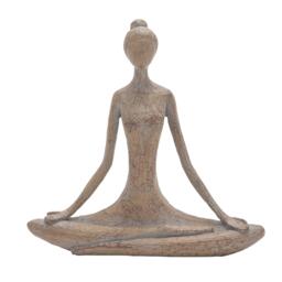 Yoga Abstract Brown Lotus Pose Yoga Figurine