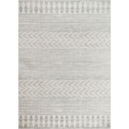 Livabliss Roma-Modern Grey Off-White Charcoal Living Dining Bedroom Rug in Taupe - Size: 200 cm diameter - thumbnail 2