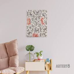 "Artery8 Owen Jones Ornamental Flower Filigree Pattern Canvas Wall Art Print in White - Size: W12"" x H16""" - thumbnail 3