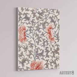 "Artery8 Owen Jones Ornamental Flower Filigree Pattern Canvas Wall Art Print in White - Size: W12"" x H16""" - thumbnail 2