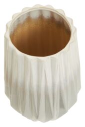 Orsina Sleek & Sturdy Small Ceramic Vase, Robust Pottery Vase, Decorative Vase For Artificial Flowers in Grey - thumbnail 3
