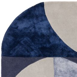 The Rug Shop UK Blue Handmade Geometric Abstract Luxurious Easy To Clean Rug - Size: 160 cm x 230 cm - thumbnail 3
