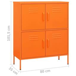 Berkfield Home Storage Cabinet Orange 80x35x101.5 cm Steel - thumbnail 9