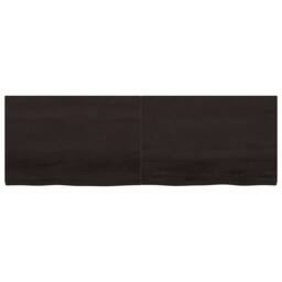Berkfield Home Table Top Dark Grey 180x60x(2-4) cm Treated Solid Wood Oak - thumbnail 1