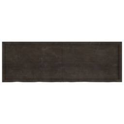 Berkfield Home Table Top Dark Grey 180x60x(2-4) cm Treated Solid Wood Oak - thumbnail 3