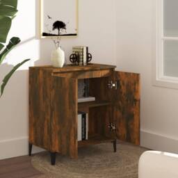 Berkfield Home Sideboard Smoked Oak 60x35x70 cm Engineered Wood in Brown - Size: 60 x 35 x 70 cm - thumbnail 7