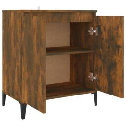 Berkfield Home Sideboard Smoked Oak 60x35x70 cm Engineered Wood in Brown - Size: 60 x 35 x 70 cm - thumbnail 5