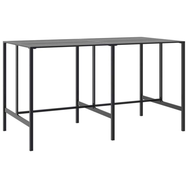 Berkfield Home Bar Table Black 200x100x110 cm Powder-coated Steel - Size: 200 x 100 x 110 cm - image 1