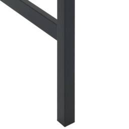 Berkfield Home Bar Table Black 200x100x110 cm Powder-coated Steel - Size: 200 x 100 x 110 cm - thumbnail 6
