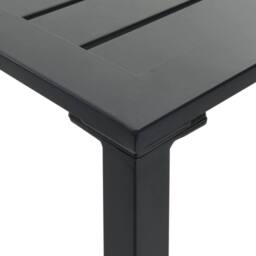 Berkfield Home Bar Table Black 200x100x110 cm Powder-coated Steel - Size: 200 x 100 x 110 cm - thumbnail 5