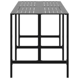 Berkfield Home Bar Table Black 200x100x110 cm Powder-coated Steel - Size: 200 x 100 x 110 cm - thumbnail 4