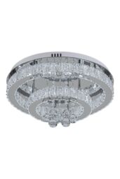 H&O Direct Double Tier Round Crystal Celling Light in Silver - thumbnail 6
