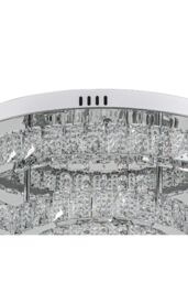 H&O Direct Double Tier Round Crystal Celling Light in Silver - thumbnail 5