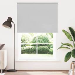 Berkfield Home Roller Blind Blackout Off-White 155x230 cm Fabric Width 151.6 cm… in Grey - thumbnail 3